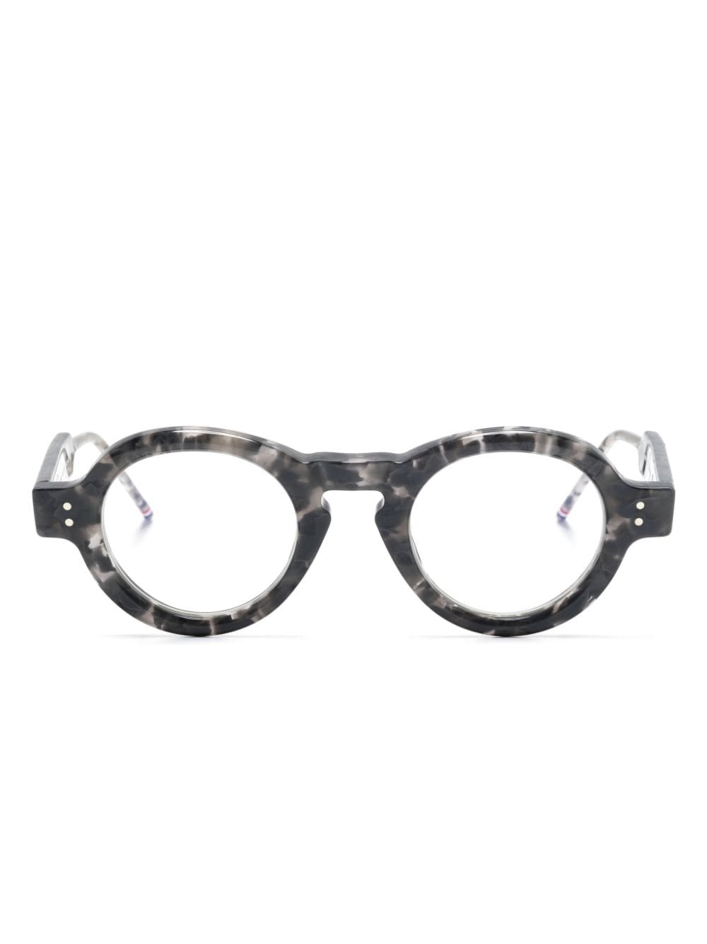 Shop Thom Browne Round-frame Glasses In Grey