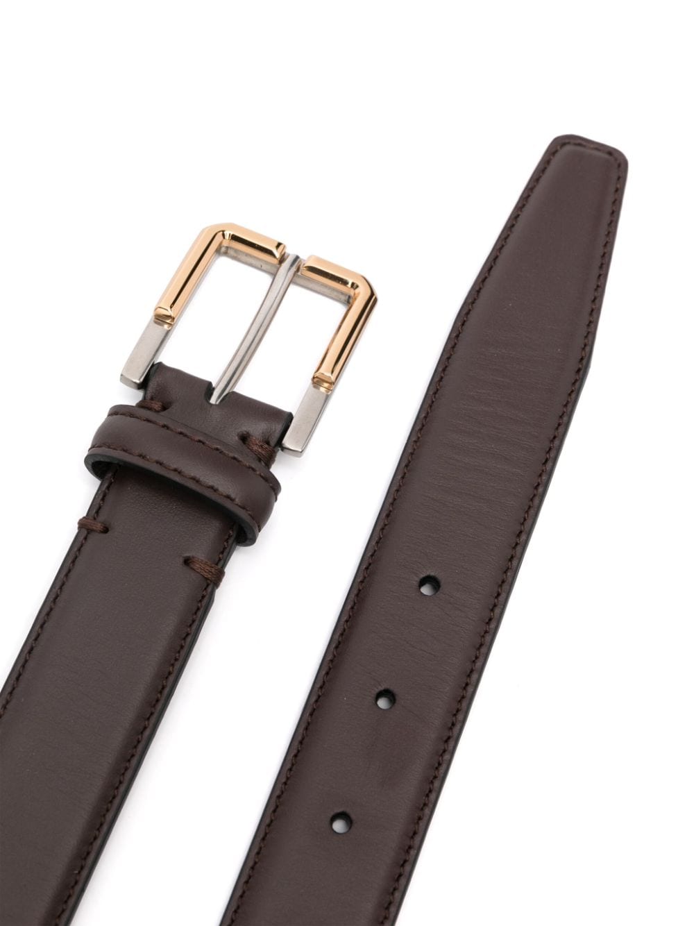 Shop Etro Leather Belt In Braun