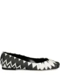 Missoni zigzag-print ballerinas - Black