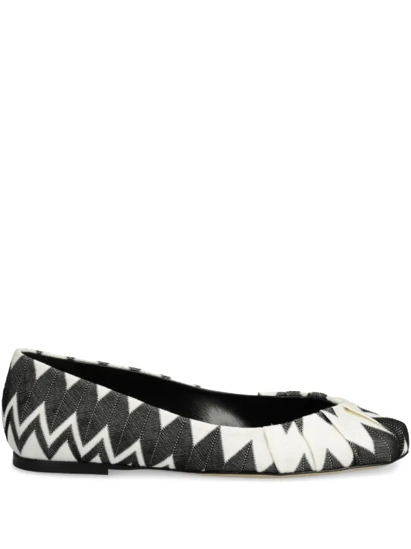 Missoni Zigzag-print Ballerinas in Black