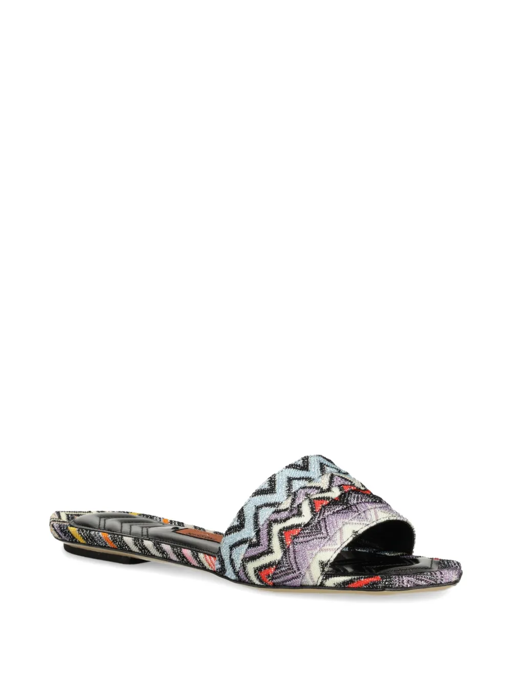 Missoni chevron-patterned slides Black