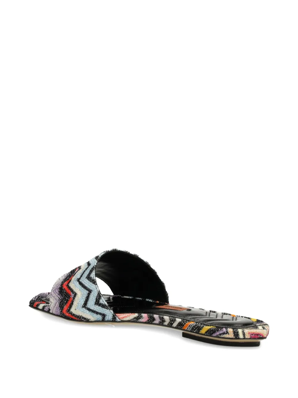 Missoni chevron-patterned slides Black