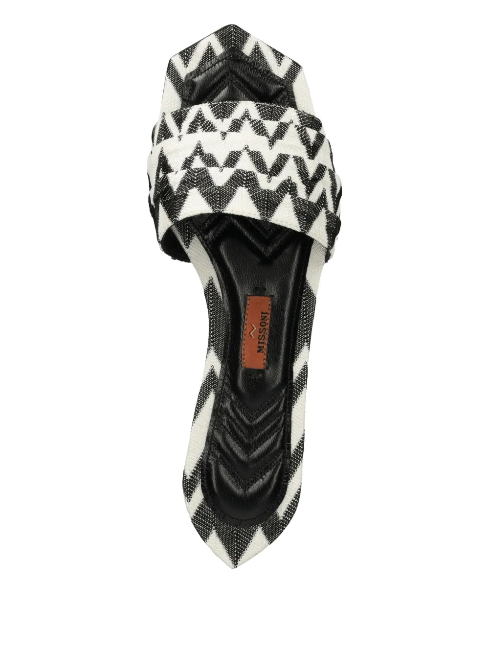 Missoni zigzag-print slides Black