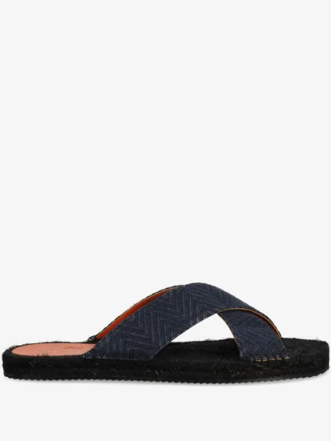 Missoni cross-strap slides