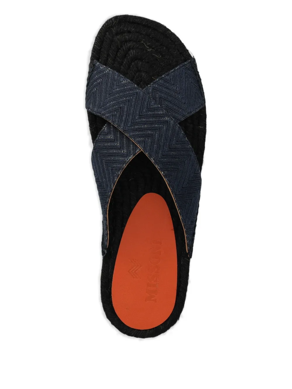 Missoni cross-strap slides Blue