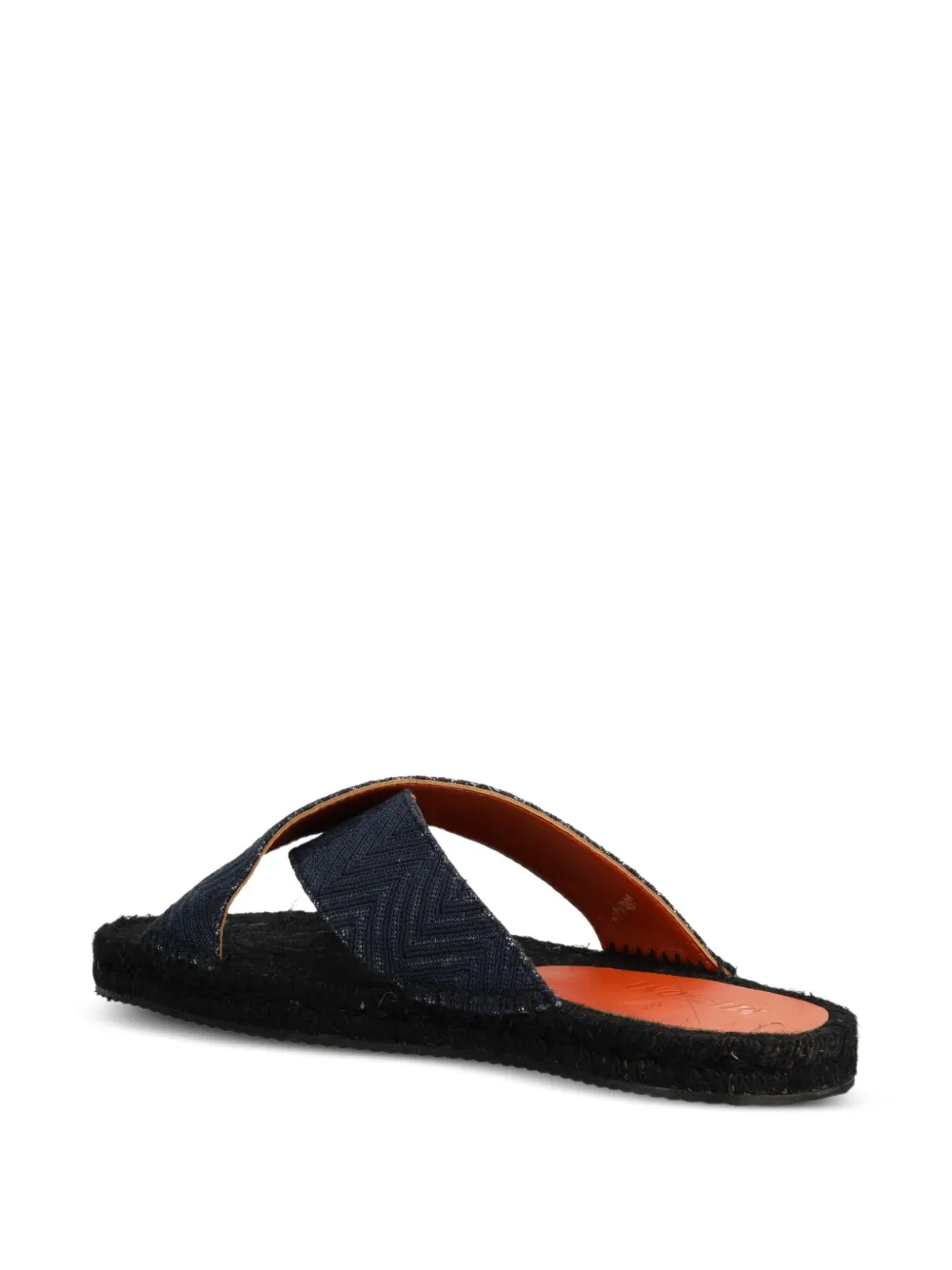 Missoni cross-strap slides Blue