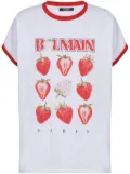 Balmain strawberry print T-shirt - White