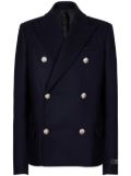 Balmain double-breasted coat - Blue