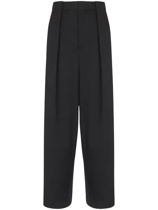 【送料&関税込】Balmain Grain De Poudre Pants Zipped slim-fit grain de poudre trousers - Women | BALMAIN