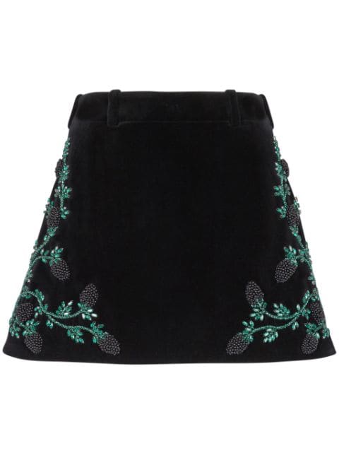 Balmain embroidered a-line skirt