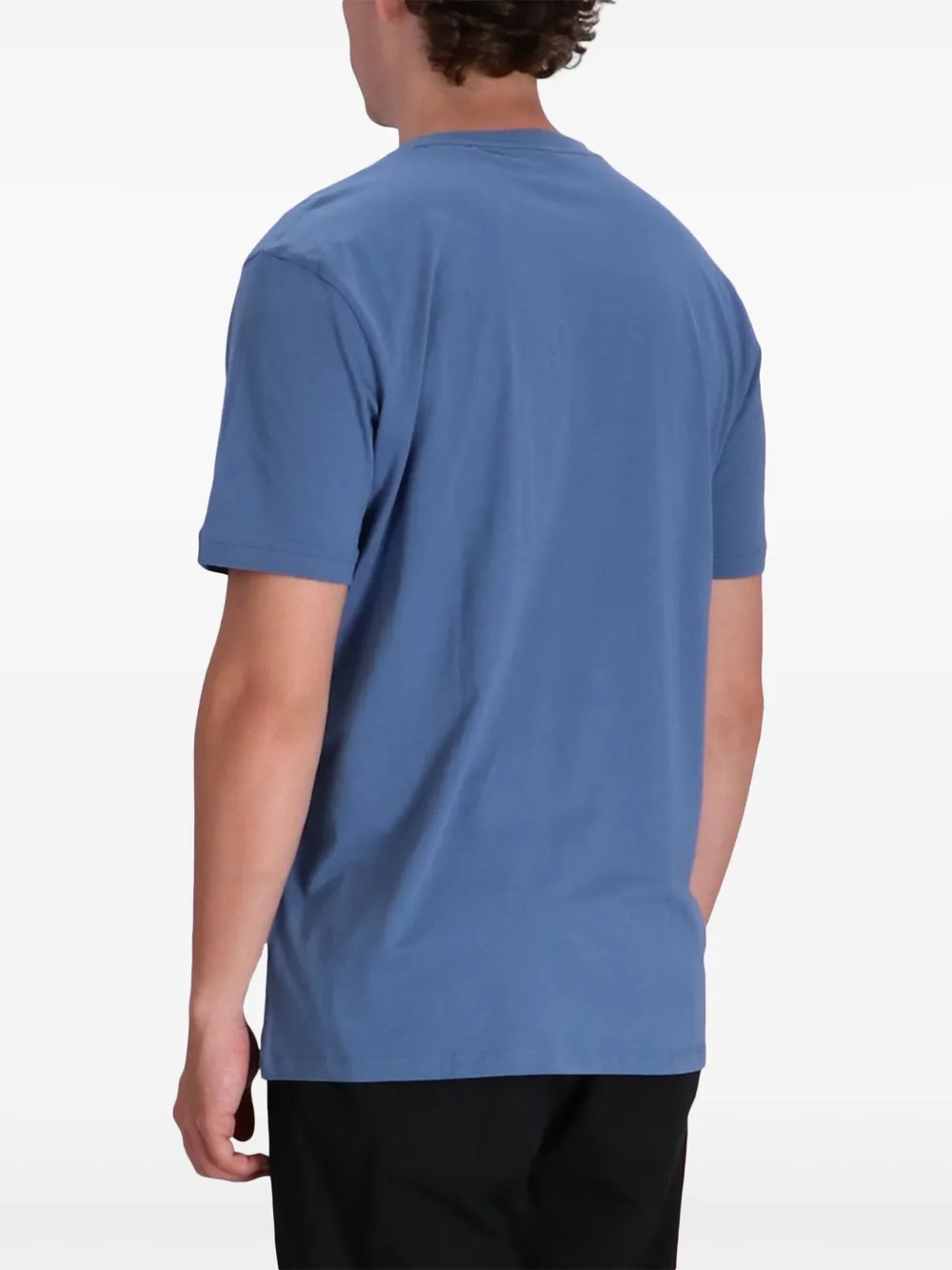 HUGO Katoenen T-shirt met logopatch Blauw