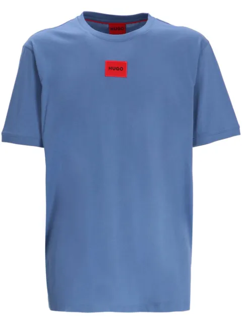 HUGO logo-patch cotton t-shirt