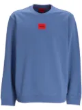 HUGO logo-patch cotton sweatshirt - Blue