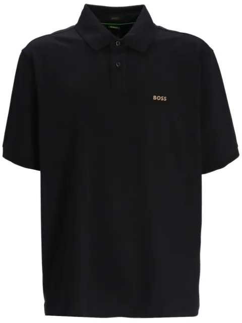 BOSS logo-print polo shirt