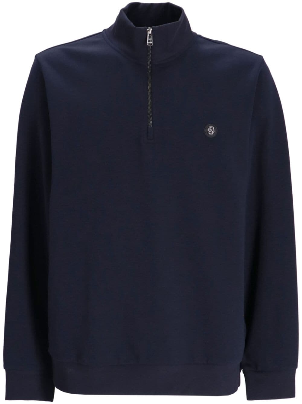 Shop Hugo Boss Logo-patch Sweatshirt In Blue