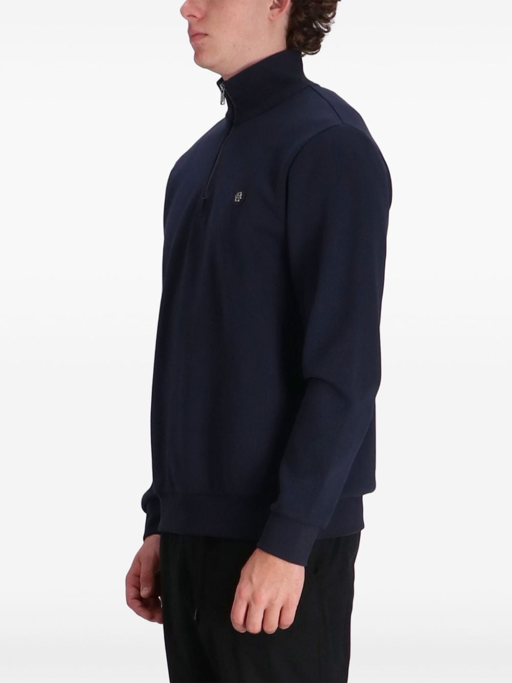 Shop Hugo Boss Logo-patch Sweatshirt In Blue