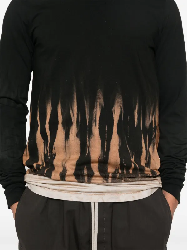 Rick Owens DRKSHDW アブストラクトパターン Tシャツ | ブラック Rick Owens DRKSHDW アブストラクトパターン Tシャツ | ブラック
