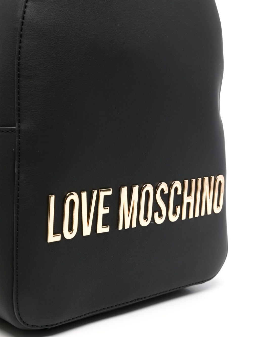 Shop Love Moschino Logo-lettering Backpack In Black