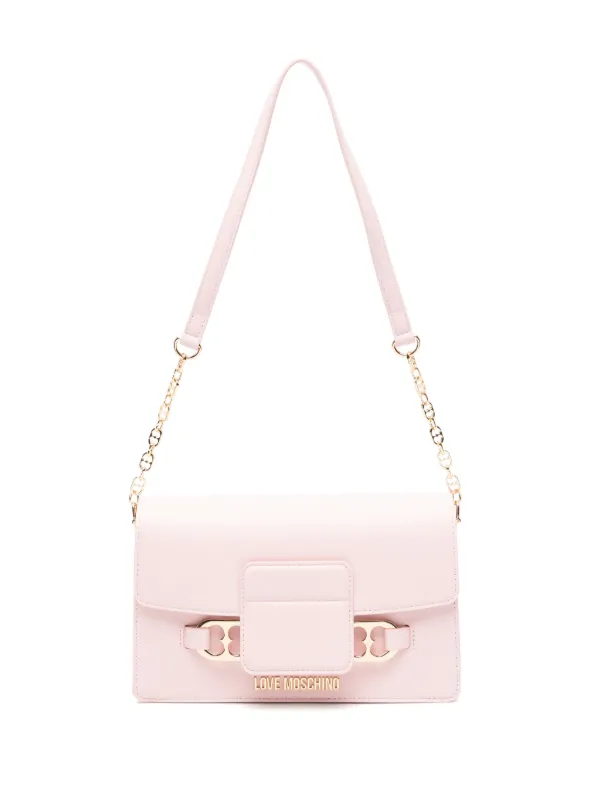 Love Moschino heart chain Shoulder Bag Pink FARFETCH IE