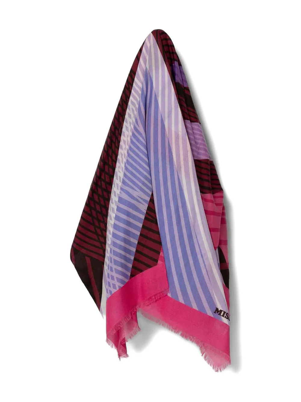 Missoni striped scarf - パープル Missoni striped scarf - パープル