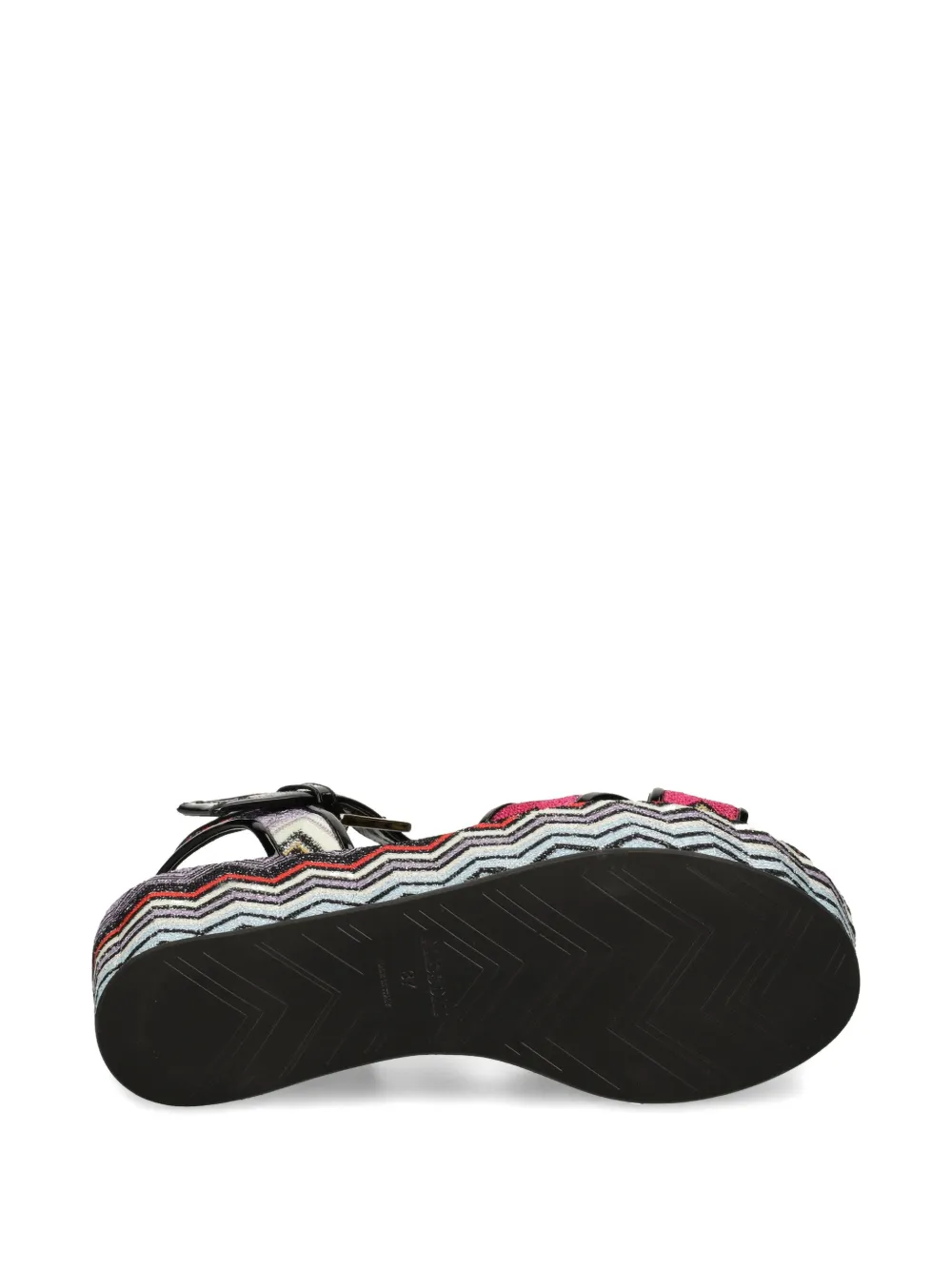 Missoni 85mm zigzag-patterned platform sandals Black