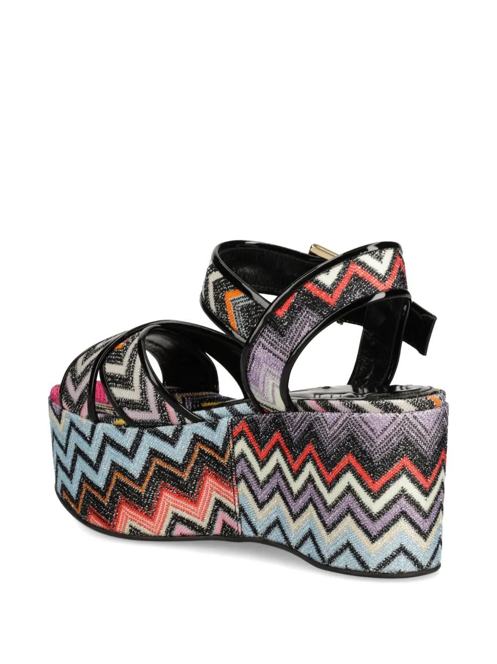 Missoni 85mm zigzag-patterned platform sandals Black