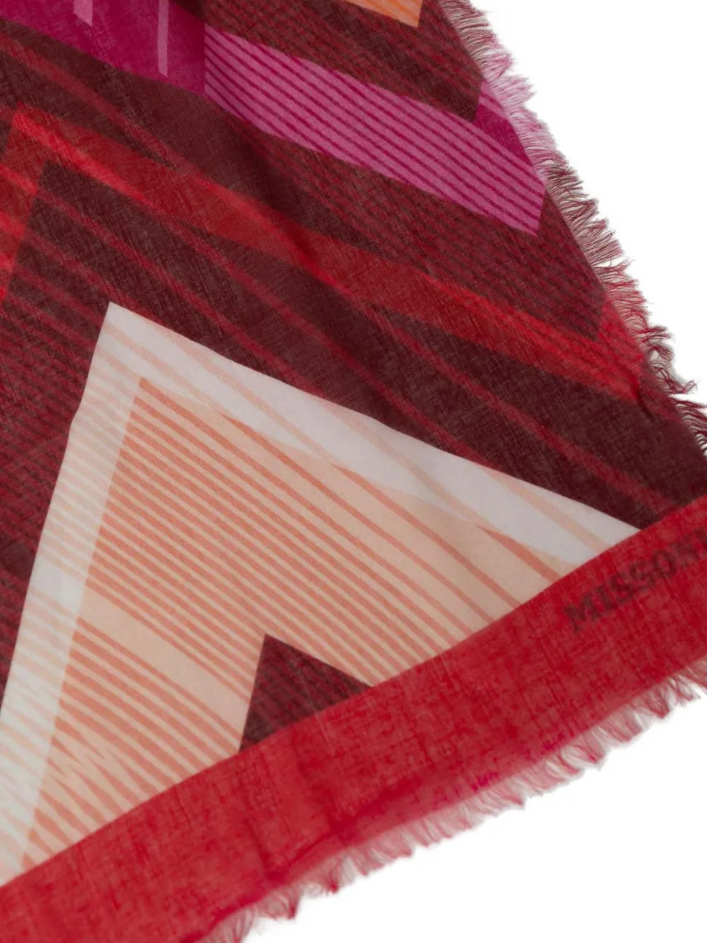 Missoni Sjaal met patroon en ring - Rood