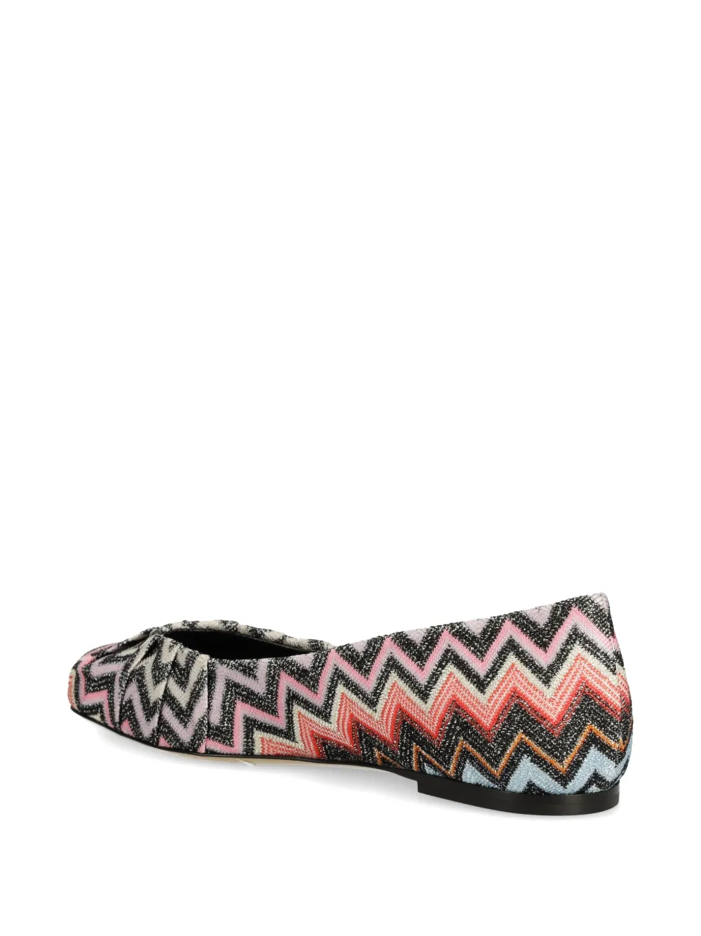 Missoni zigzag-patterned ballerinas Black