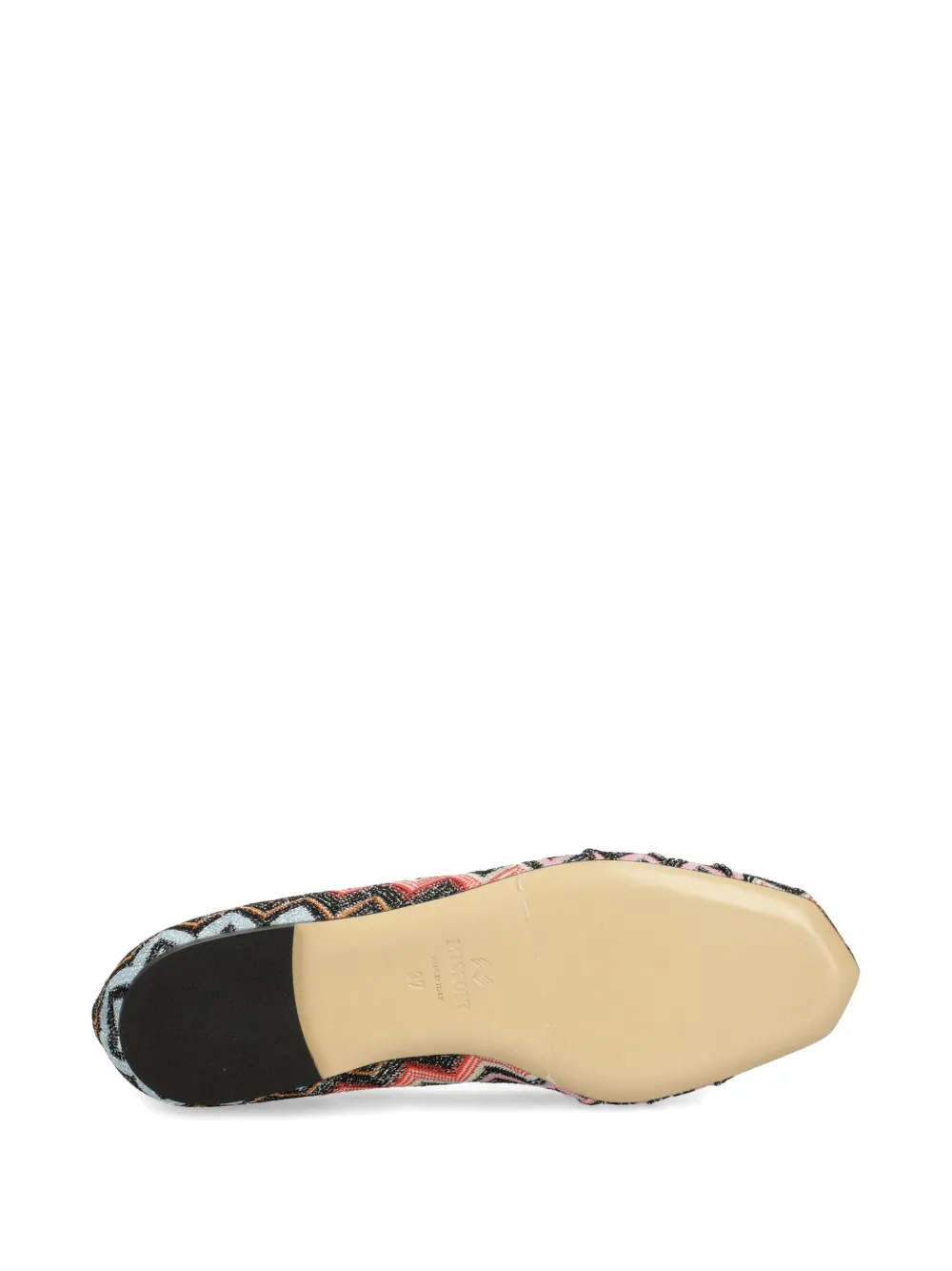 Missoni zigzag-patterned ballerinas Black