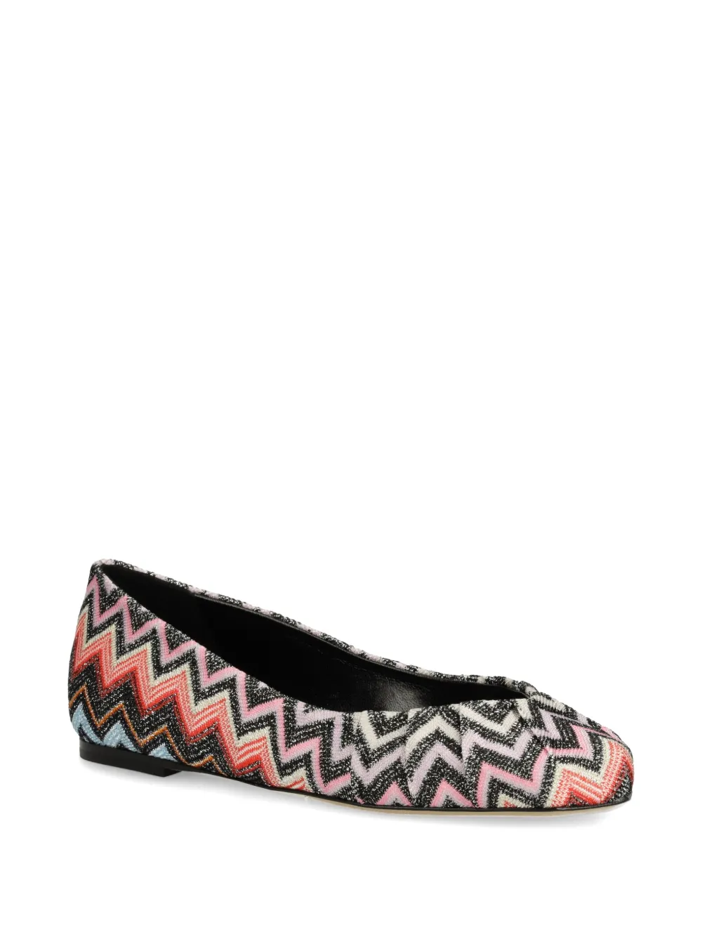 Missoni zigzag-patterned ballerinas Black