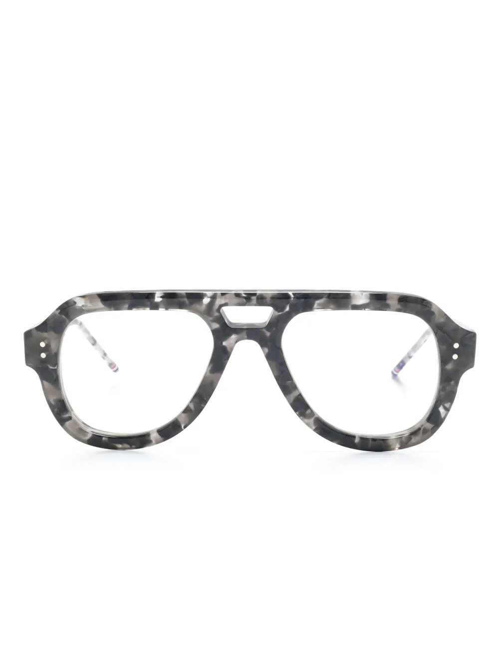 Thom Browne Eyewear lunettes de vue à monture pilote | gris | Image 1
