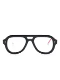 Thom Browne Eyewear navigator-frame glasses - Black