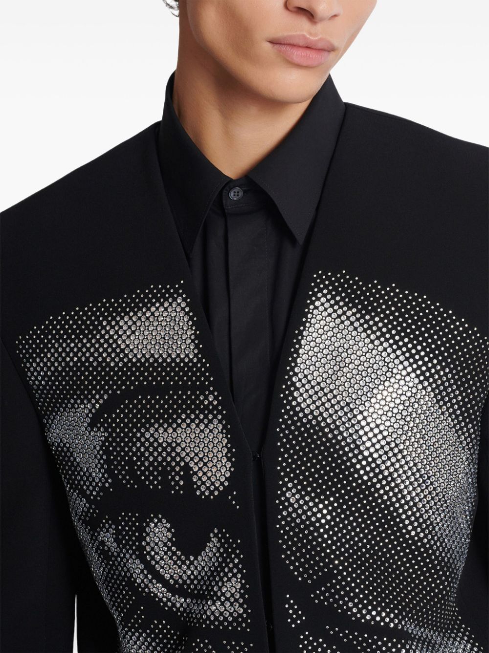 Balmain crepe cropped jacket Men