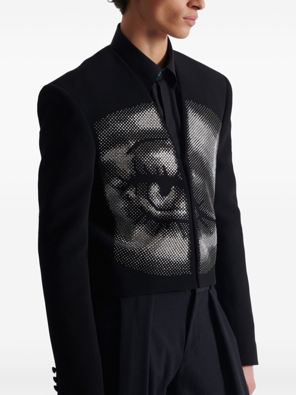 Balmain crepe cropped jacket Men