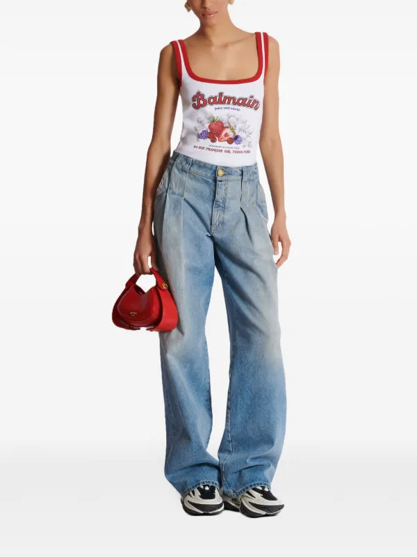 Balmain Pleated Jeans | Blue | FARFETCH