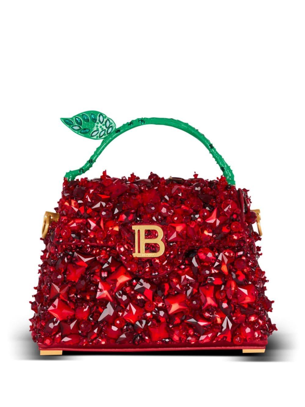 Balmain Small B-buzz Dynasty Strawberry Tote Bag In 红色