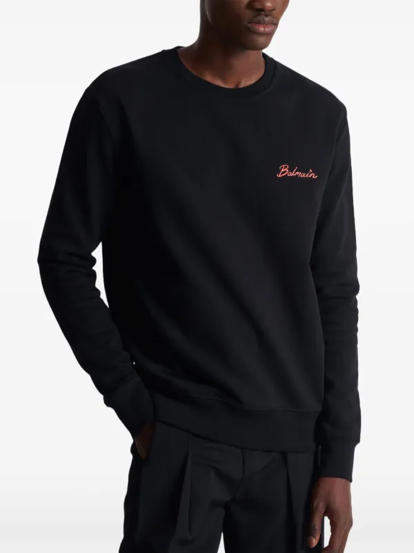 Balmain Balmain Kiss Print Sweatshirt Black FARFETCH EG