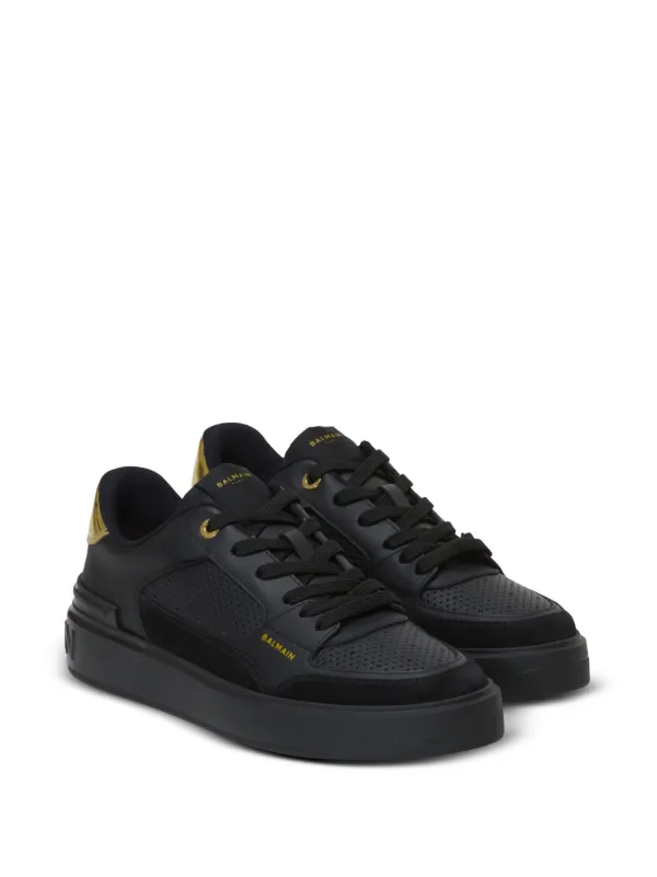 【関税＆送料込み】Balmain 'B-Court Flip' Sneakers B-Court Flip sneakers in leather and suede - Men | BALMAIN