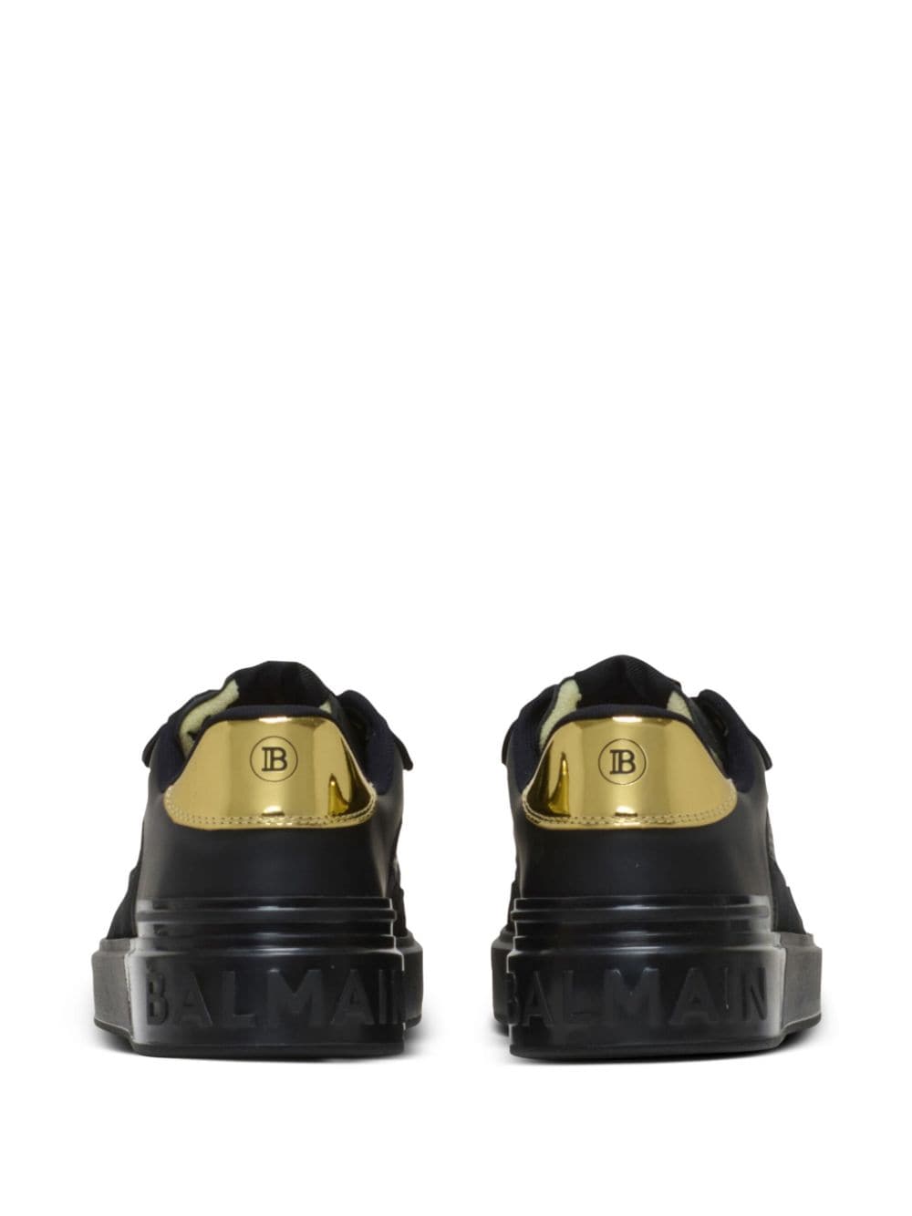 Shop Balmain B-court Flip Sneakers In Black