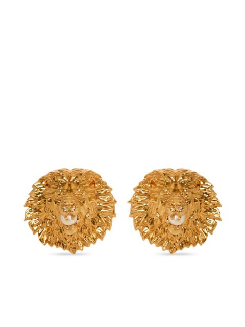 Balmain lion pearl earrings