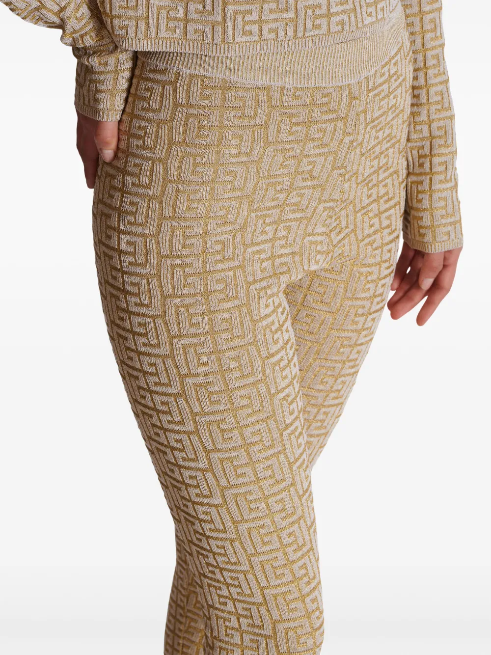 Balmain Labyrinth knitted leggings | Image 6