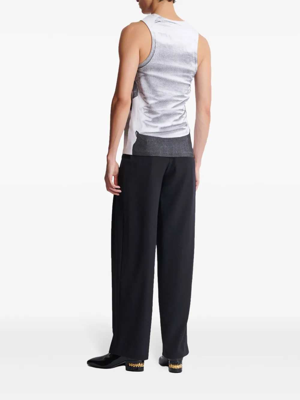 Balmain Tanktop met strikprint Wit