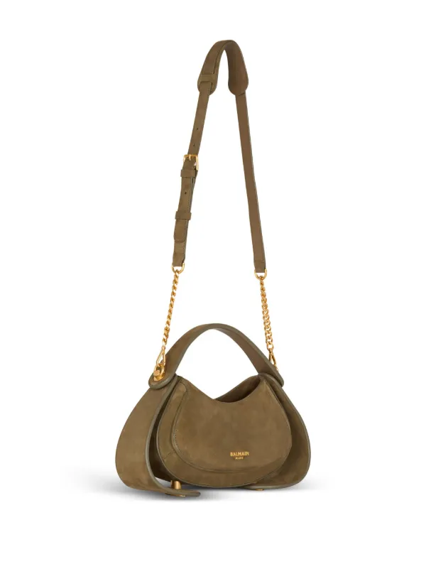 Balmain Small Jolie Madame Suede Tote Bag | Brown | FARFETCH