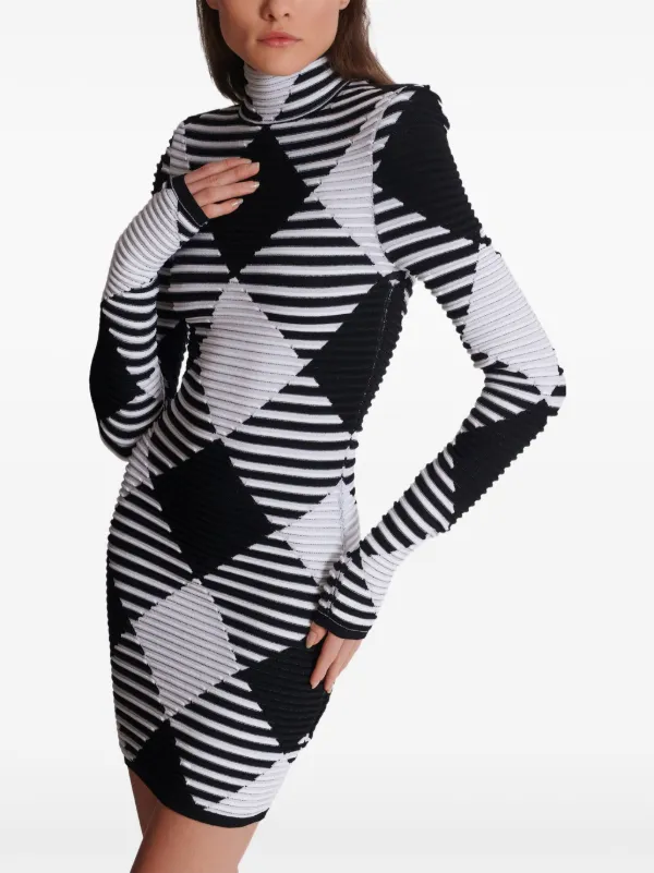 【関税＆送料込み】Balmain Knitted Mini Dress Balmain Knitted Mini Dress | Blue | FARFETCH