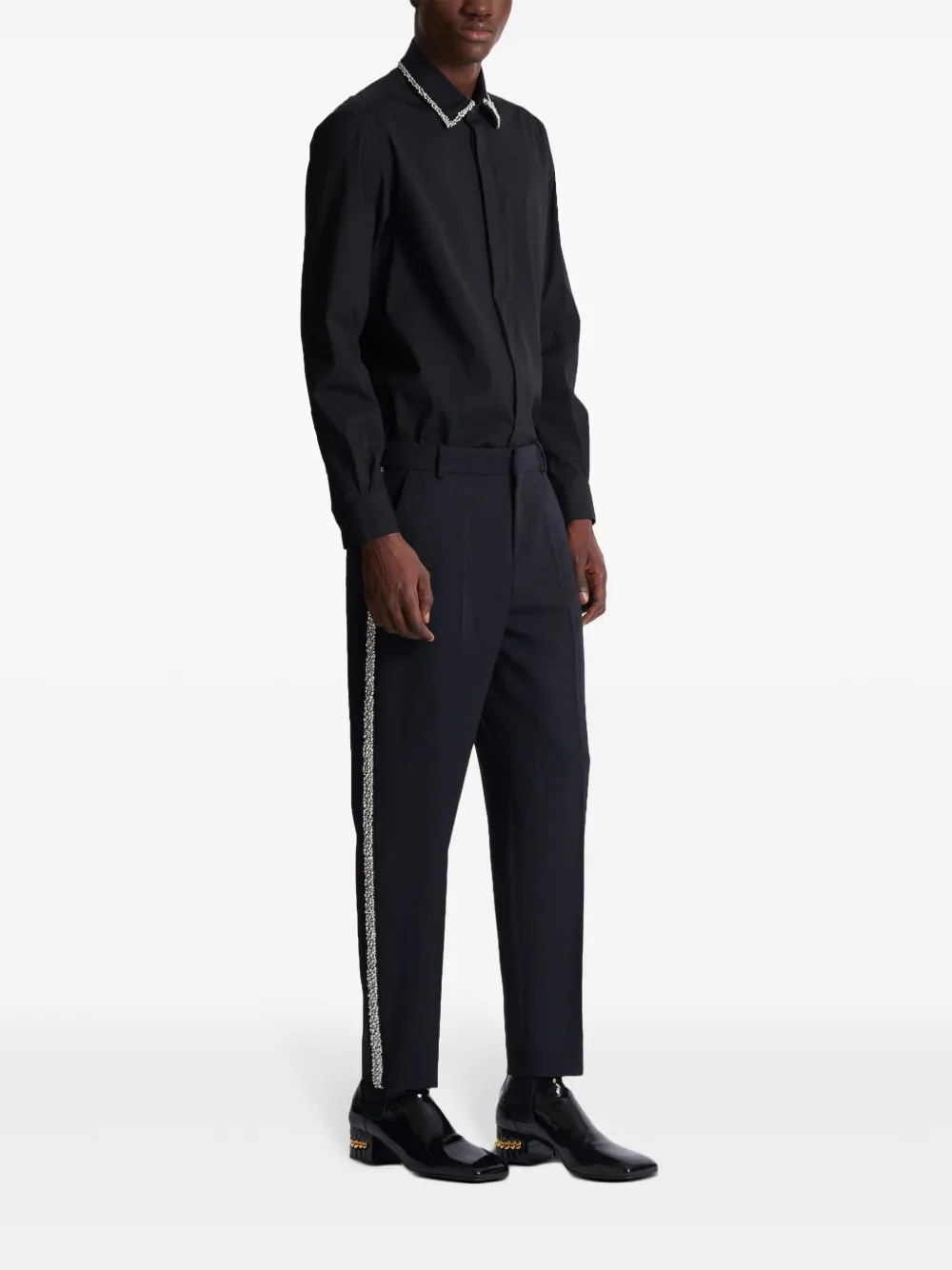 Balmain Verfraaide broek Zwart