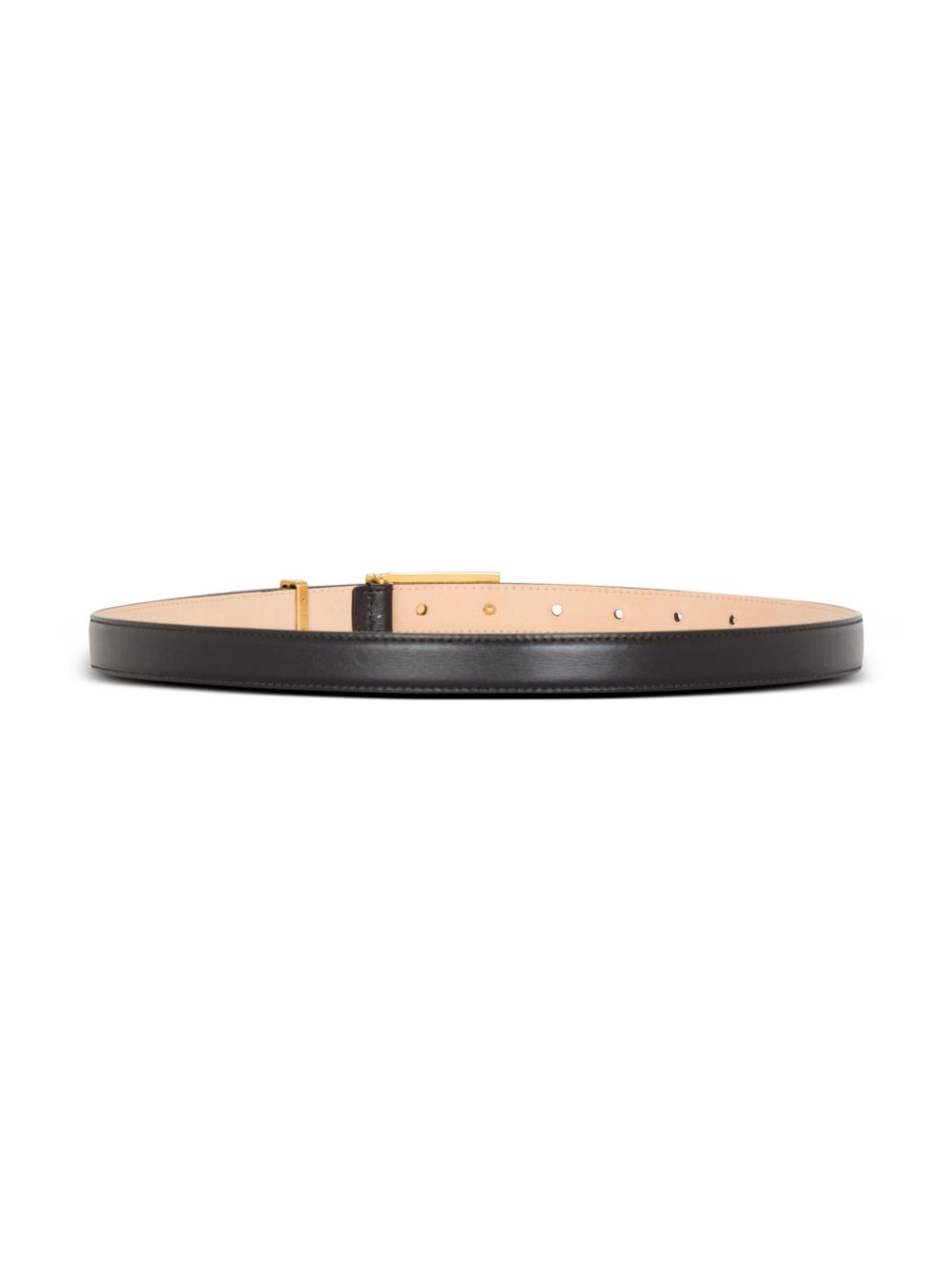 Balmain logo-plaque leather belt Men