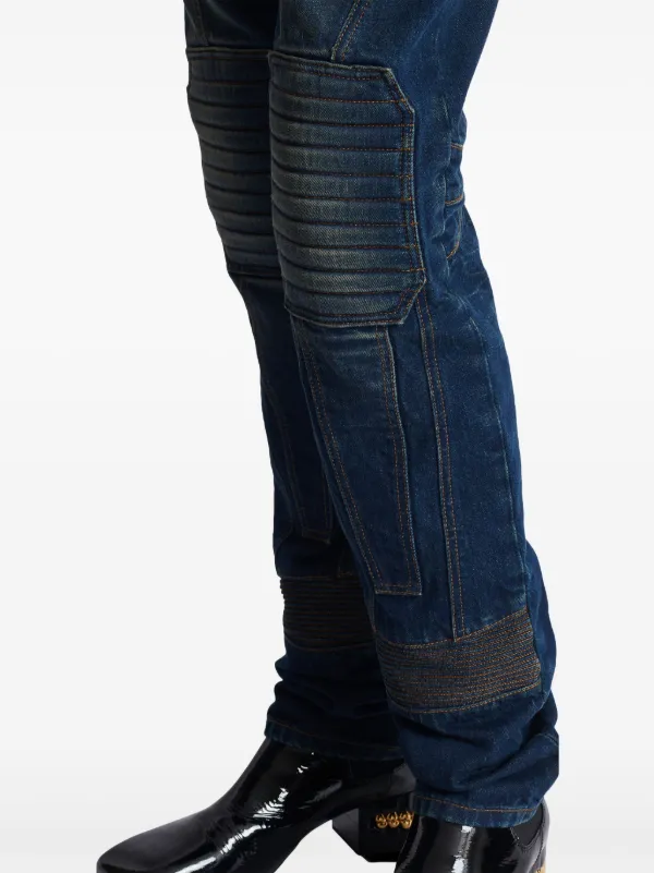 Balmain Denim Biker Jeans | Blue | FARFETCH