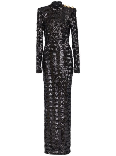 Balmain sequin long dress