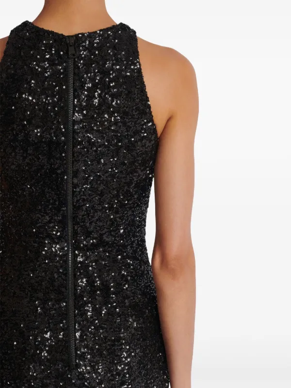 Balmain grape-embellished Sequin Mini Dress Black FARFETCH IN