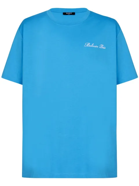 Balmain embroidered signature logo t-shirt 